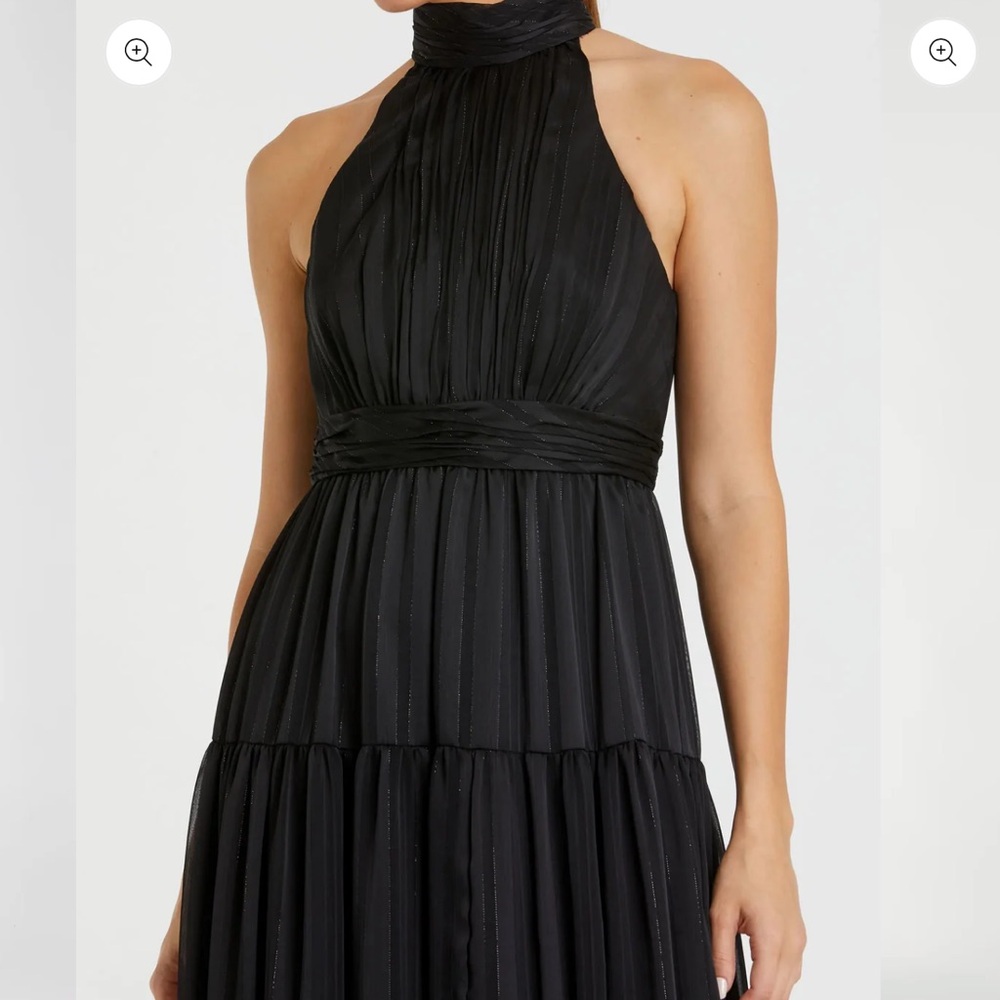 NWT Mac Duggal Black Tie Halter Neck Tiered Gown #49515 Retail $398 Sz 10 - Picture 3 of 9